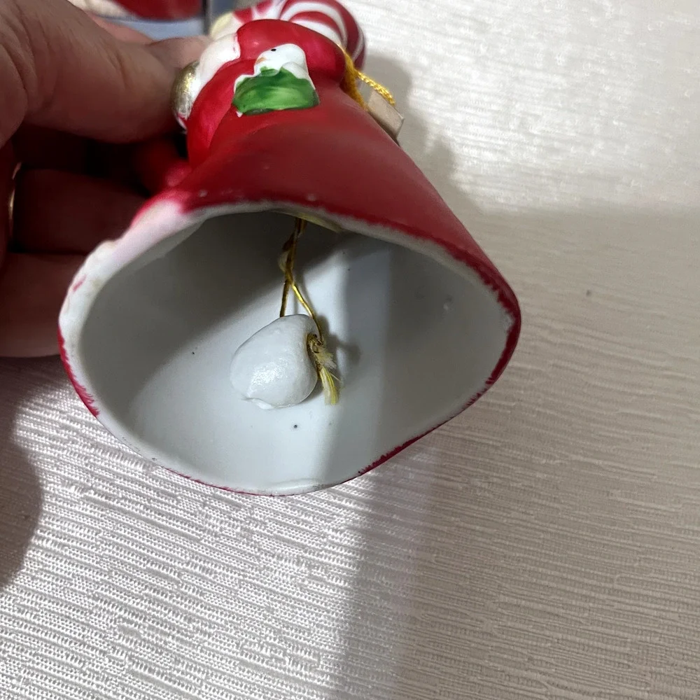 1978 JASCO Bedtime Bell & Christmas Luvkins candle holder porcelain Japan